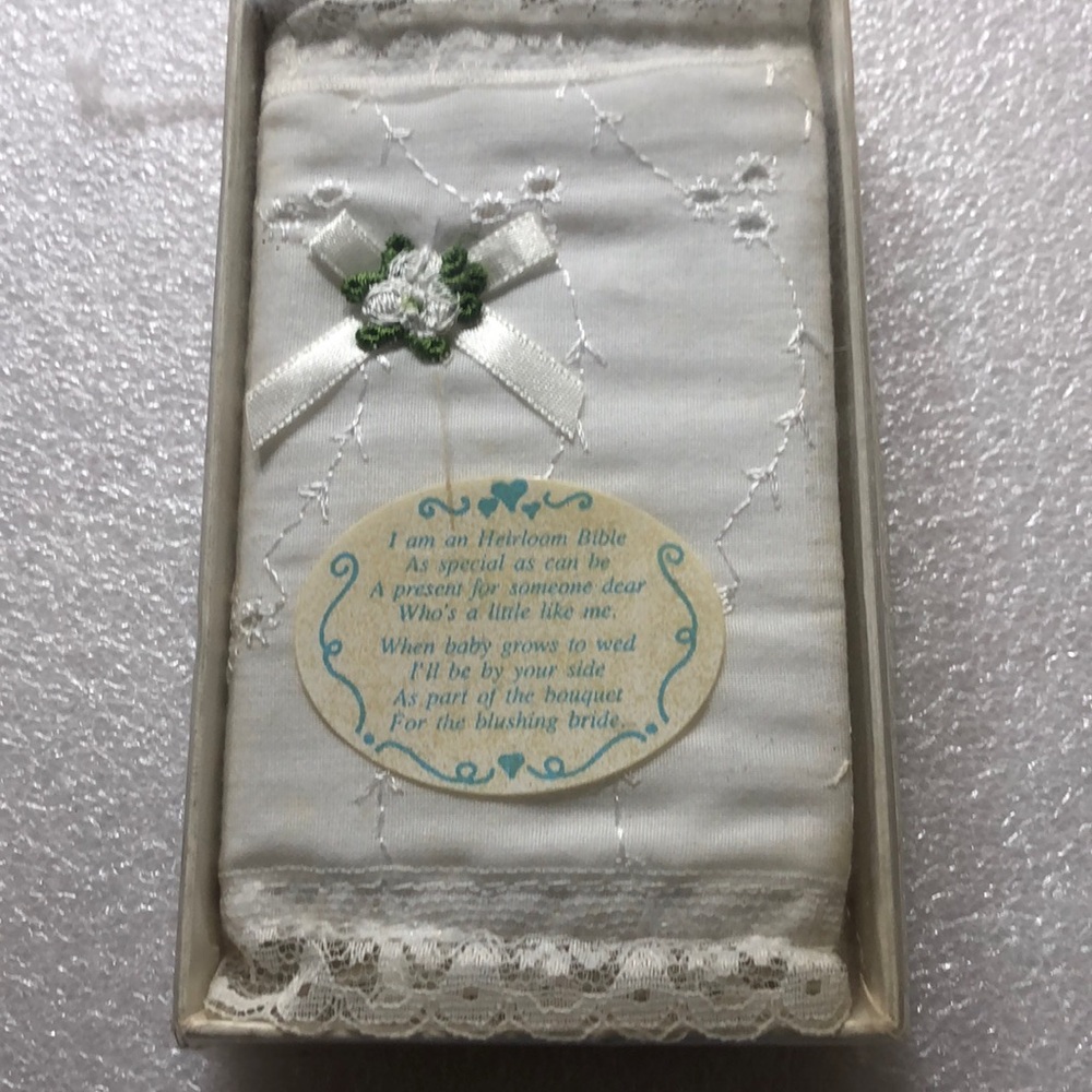Vintage baby pocket Bible -